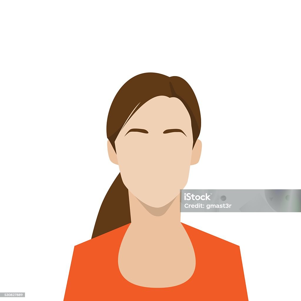 profile icon female avatar woman portrait casual person silhouette face flat design vector